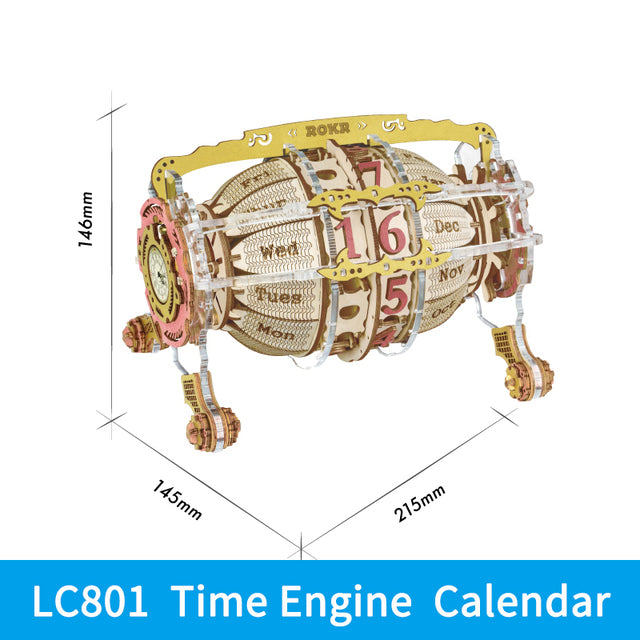 ROKR Zodiac Wall Clock – Mechanical 3D Wooden Puzzle with Working Clock