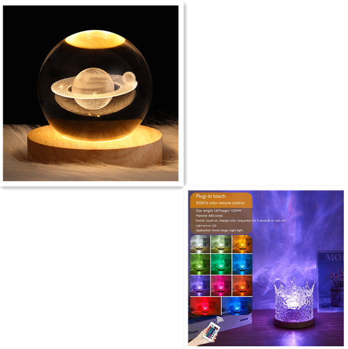 IVOJA Water Ripple Lamp – LED Ambient Light with Ocean Wave Projection
