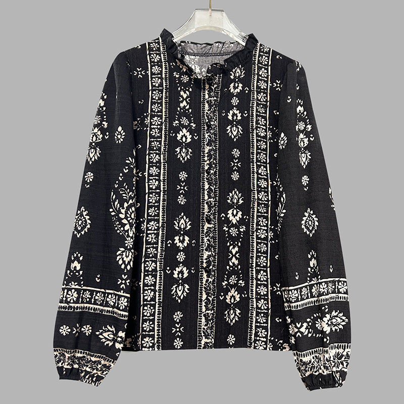 70s-Inspired Ethnic Boho Blouse