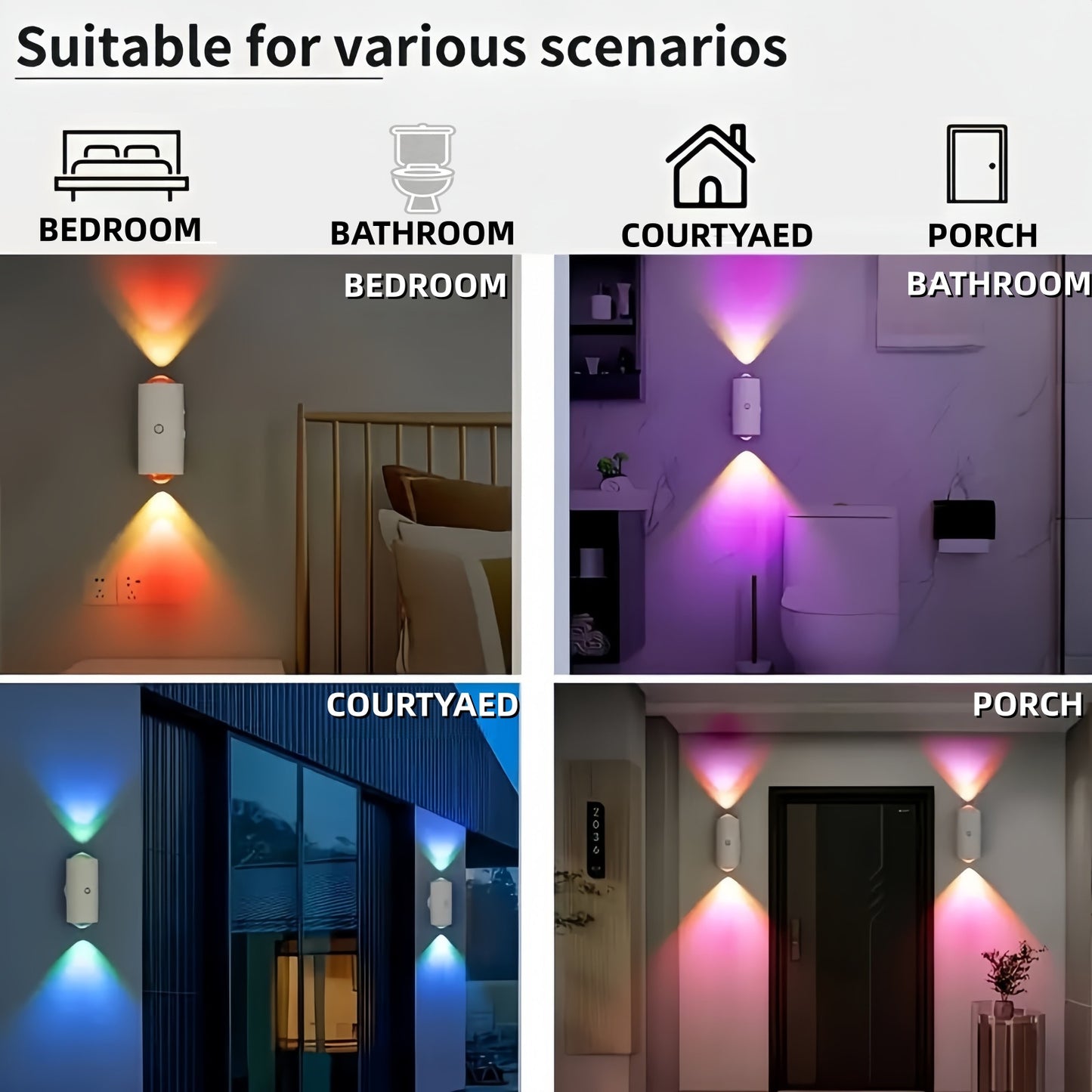 Magnetic Evening Glow Lights (2- or 4-Pack) – Motion-Sensing Wall Mood Lights with Soft Gradient Glow