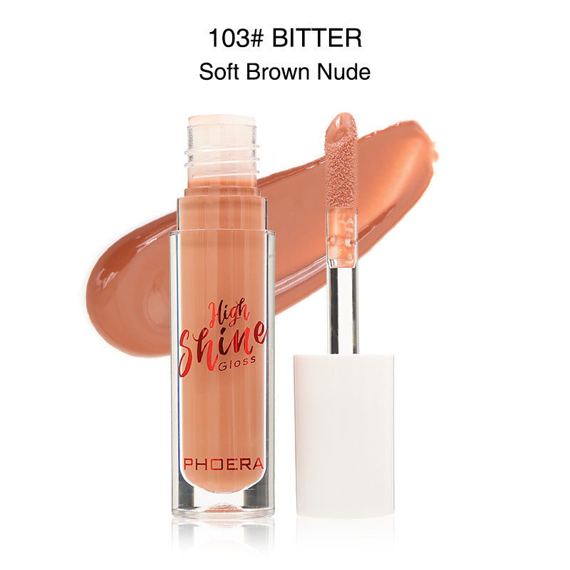 PHOERA Crystal Wave Jelly Lip Gloss – Hydrating High-Shine Lip Balm