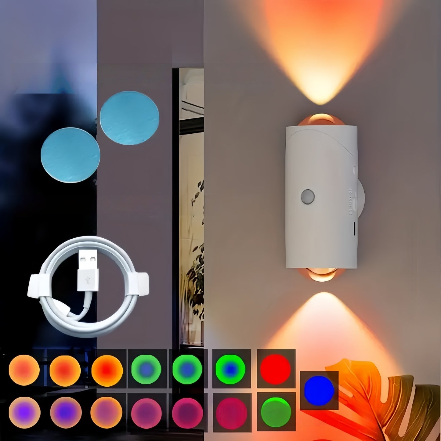 Magnetic Evening Glow Lights (2- or 4-Pack) – Motion-Sensing Wall Mood Lights with Soft Gradient Glow
