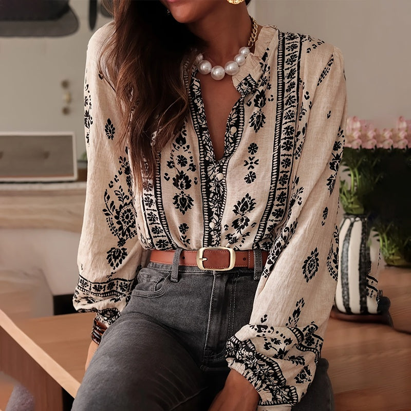 70s-Inspired Ethnic Boho Blouse
