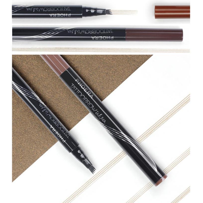 PHOERA 4-Tip Precision Brow Pen – Ultra-Fine Hair-Like Strokes & Long-Lasting Definition