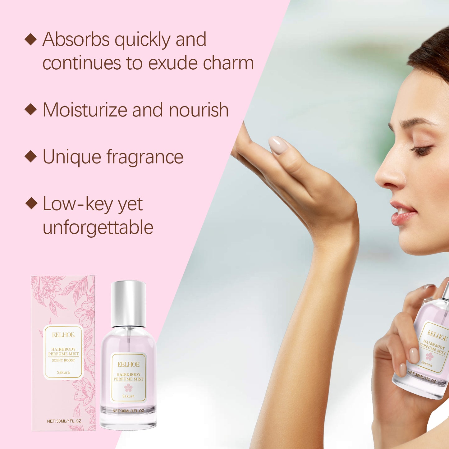 Cherry Blossom Body & Hair Eau de Parfum – Soft Floral Elegance