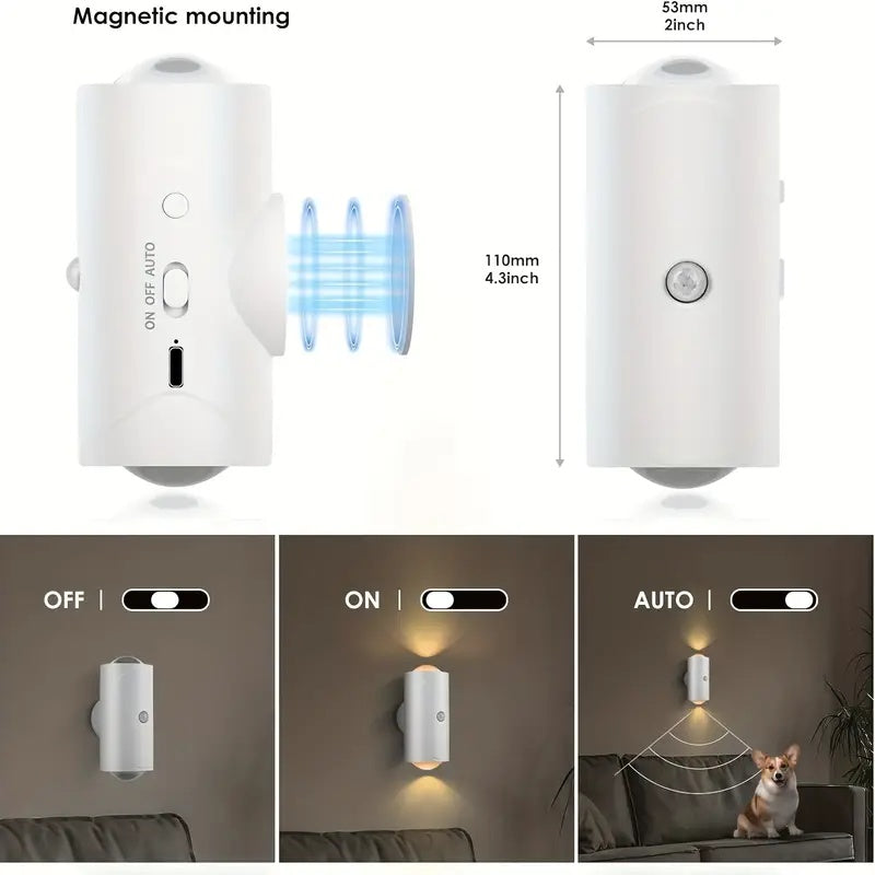 Magnetic Evening Glow Lights (2- or 4-Pack) – Motion-Sensing Wall Mood Lights with Soft Gradient Glow