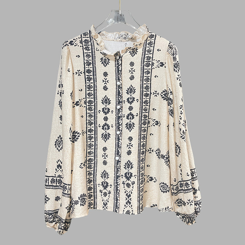 70s-Inspired Ethnic Boho Blouse