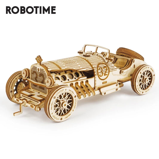 IVOJA Vintage Racing Car Puzzle – 3D Wooden DIY Model Kit