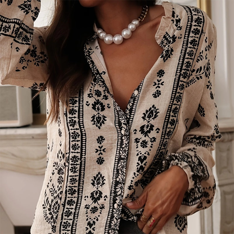 70s-Inspired Ethnic Boho Blouse