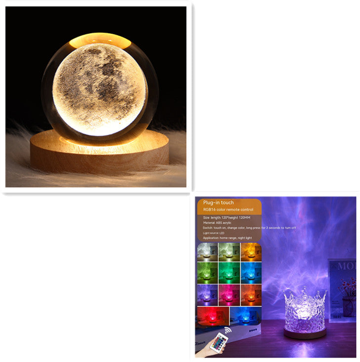 IVOJA Water Ripple Lamp – LED Ambient Light with Ocean Wave Projection