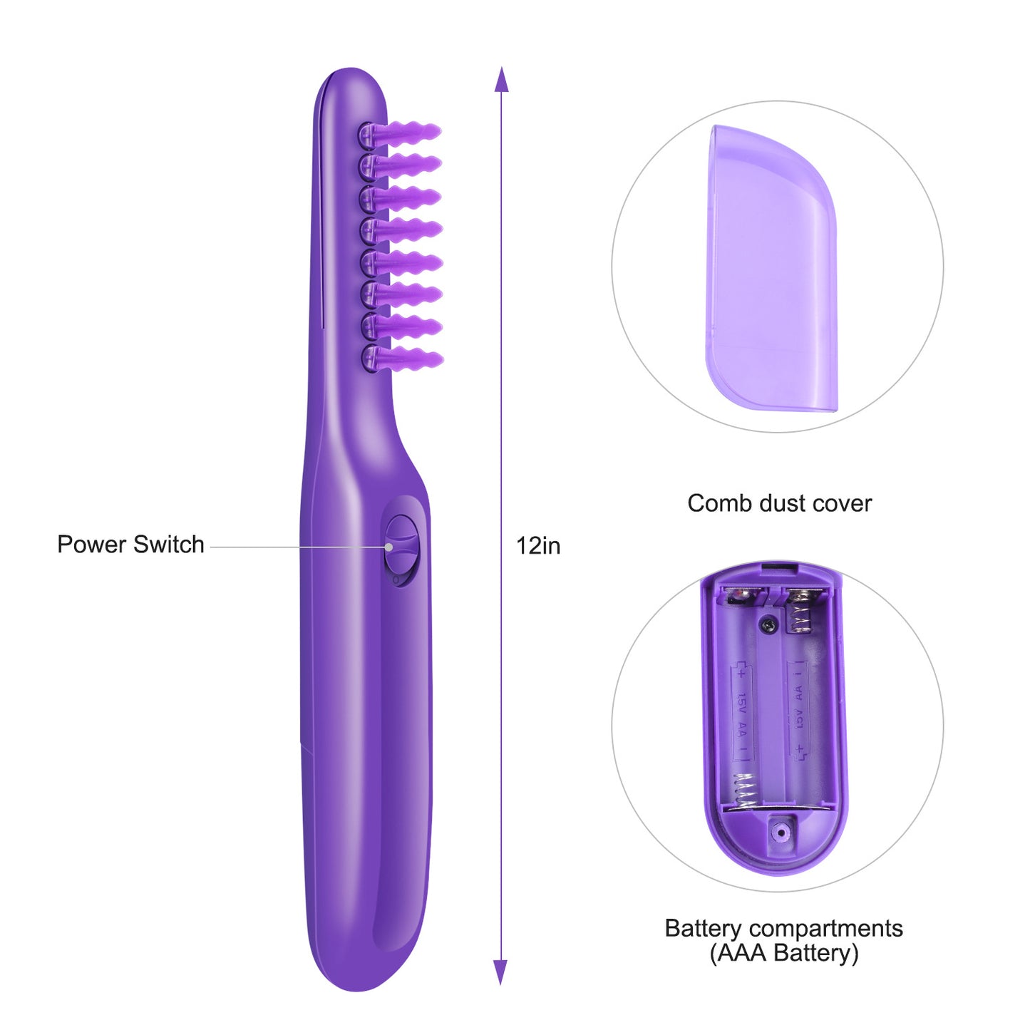 Electric Detangling Brush – Scalp Massage Hair Brush for Smooth, Knot-Free Hair