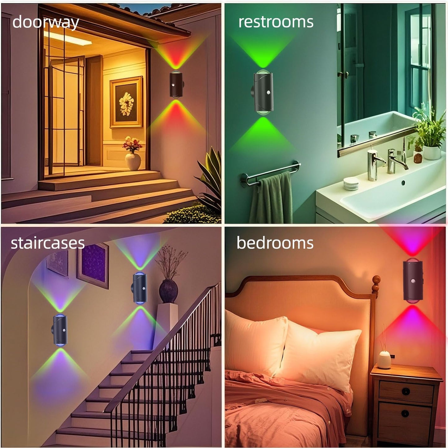 Magnetic Evening Glow Lights (2- or 4-Pack) – Motion-Sensing Wall Mood Lights with Soft Gradient Glow