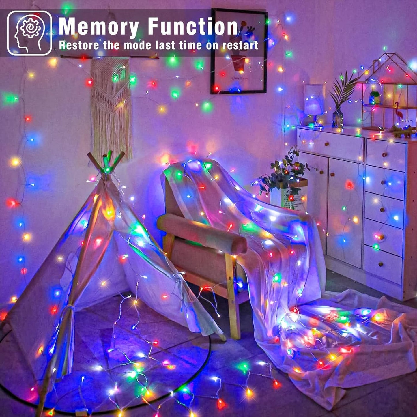 Magic Fairy String Lights – Multicolor Ambient Glow Lights with Memory Function (33ft / 10m)