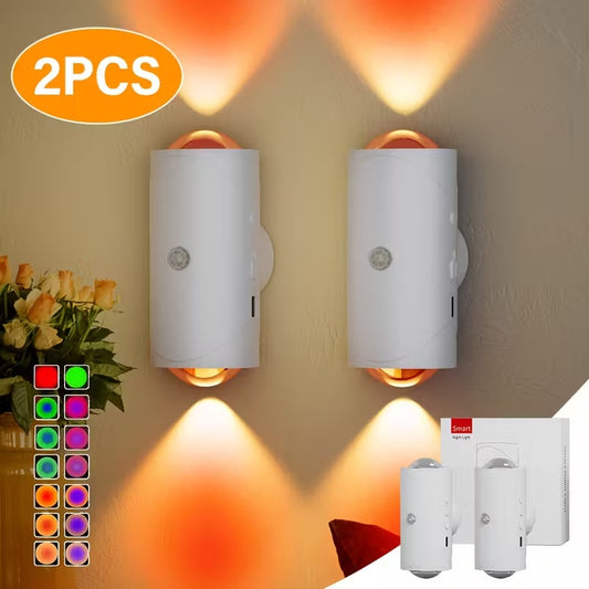 Magnetic Evening Glow Lights (2- or 4-Pack) – Motion-Sensing Wall Mood Lights with Soft Gradient Glow