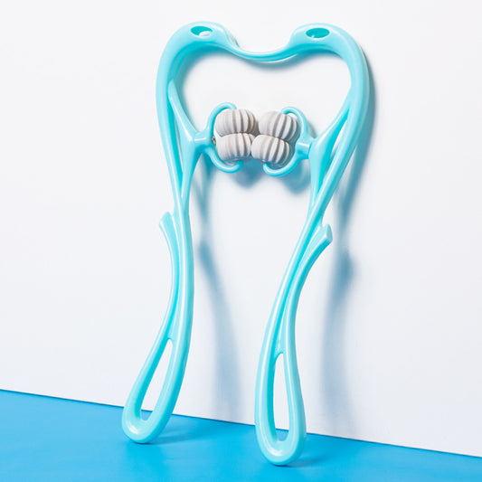 Ivoja 6-Wheel Neck Massager Roller – Manual Relax & Glow Therapy Tool