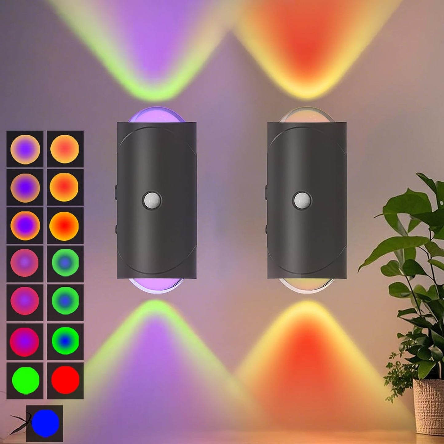 Magnetic Evening Glow Lights (2- or 4-Pack) – Motion-Sensing Wall Mood Lights with Soft Gradient Glow