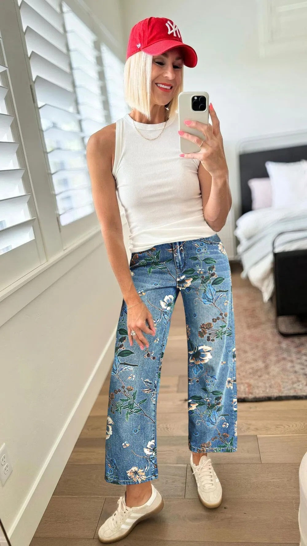 70s Icon Boho Floral Wide-Leg Jeans – Relaxed Summer Fit