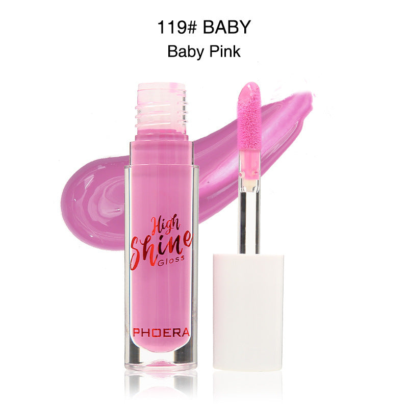 PHOERA Crystal Wave Jelly Lip Gloss – Hydrating High-Shine Lip Balm