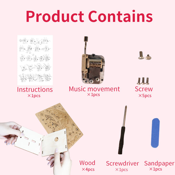 IVOJA Magic Carousel Box – 3D Wooden Puzzle Music Box with Moving Carousel